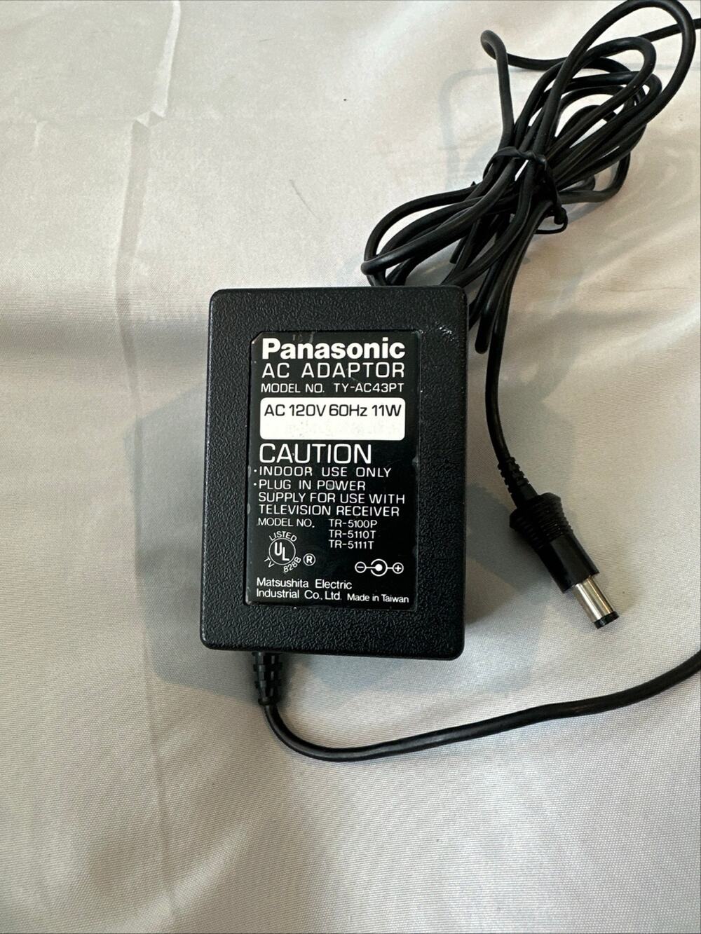 Vintage Original Panasonic TY-AC43PT AC Adapter Power Supply TR-5100P TR-5110T